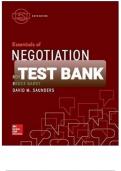TEST BANK ESSENTIALS OF NEGOTIATION 6 th EDITION ROY J LEWICKI BRUCE BARRY DAVID M SAUNDERS 2023/2024 BEST STUDY GUIDE