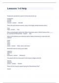 Lessons 1-4 Help Questions and Answers Latest Updated 2023