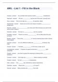 AWL - List 1 - Fill in the Blank Questions and Answers  Fully solved
