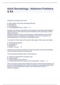 Adult Gerontology - Abdomen Problems Q &A Questions and Answers Graded A&plus; 2023