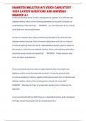 diabetes mellitus ATI video case study  2023 LATEST QUESTIONS AND ANSWERS  GRADED A&plus;