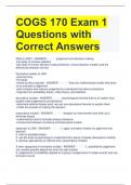 COGS 170 Exam 1 Questions with Correct Answers (A+ GUARANTEE)