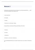 Module 2 exam questions and 100&percnt;  correct answers 