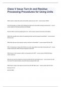Class V Issue&comma; Turn-In and Residue Processing Procedures for Using Units exam questions and 1oo&percnt; correct answers 