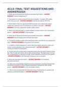 ACLS&colon; FINAL TEST 50QUESTIONS AND ANSWERS2024