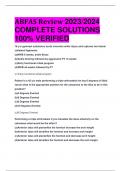 ABFAS Review 2023/2024  COMPLETE SOLUTIONS  100% VERIFIED
