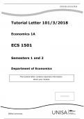 ECS1501-Economics-101 Questions and Answers 2024