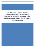 Test bank for Lewiss Medical Surgical Nursing 12th Edition by Mariann M. Harding Jeff