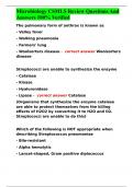 Microbiology CSMLS Review Questions And Answers 100&percnt; Verified