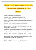 MedSurg Ch.62 Management of patients with cerebrovascular disorders TEST 100% SOLVED
