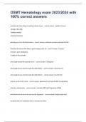 OSMT Hematology exam 2023&sol;2024 with 100&percnt; correct answers