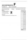 AQA GCSE MATHEMATICS 8300/1F Foundation Tier Paper 1 Non-Calculator Mark scheme June 2023 Version: Final 1.0 