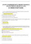 ATI PN COMPREHENSIVE PREDICTOR REAL EXAM 2023/2024 FORM B (180 QUE & ANS) A+ GRADE STUDY GUIDE
