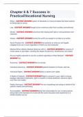 Chapter 6 & 7 Success in Practical&sol;Vocational Nursing