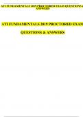 ATI FUNDAMENTALS 2019 PROCTORED EXAM QUESTIONS & ANSWERS
