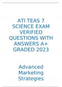 ATI TEAS 7 SCIENCE EXAM VERIFIED QUESTIONS WITH ANSWERS