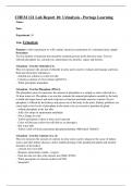 CHEM 121 Lab Report 10: Urinalysis - Portage Learning
