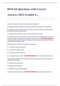 D076 OA Questions with Correct Answers 2024 Graded A+