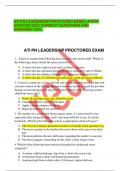 ATI PN LEADERSHIP PROCTORED EXAM LATEST UPDATED 2023 CORRECT QUESTIONS AND ANSWERS 100%.