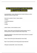 FBLA Organizational Leadership Exam With Complete Solutions