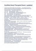 Certified Hand Therapist Exam &vert; updated 