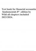 Test bank for financial accounting fundamentals 8th edition by Wild