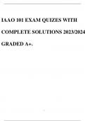 IAAO 101 EXAM QUIZES WITH COMPLETE SOLUTIONS 2023&sol;2024 GRADED A&plus;&period;