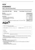 AQA GCSE  ECONOMICS  Paper 2  How the Economy Works 8136-2-QP-Economics-G-26May23