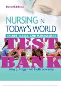 NURSING IN TODAY&rsquo;S WORLD- TRENDS&comma;ISSUES AND MANAGEMENT- COMPLETE AND UPDATED AMY AND SOWERBY TESTBANK