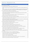Digital organisation summary 