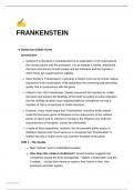 Detailed Frankenstein Essay Plans for CCEA AS-Level Study of Prose