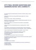 STTI FINAL REVIEW QUESTIONS AND ANSWERS RATED 100&percnt; CORRECT&excl;&excl;