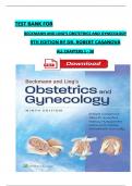 TEST BANK for Beckmann and Ling’s Obstetrics and Gynecology, 9th American Edition by Dr. Robert Casanova, All Chapters 1 - 50, Complete Newest Version