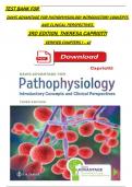 TEST BANK For Davis Advantage for Pathophysiology Introductory Concepts and Clinical Perspectives 3rd Edition By Theresa Capriotti, All Chapters 1 - 42, Complete Newest Version