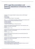 STTI Legal Documentation and Defenses &lpar;Questions & Answers&rpar; 100&percnt; Correct&excl;&excl;