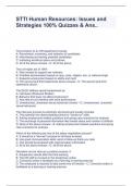 STTI Human Resources&colon; Issues and Strategies 100&percnt; Quizzes & Ans&period;&period;