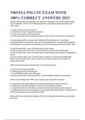 NBSTSA PSI CST EXAM WITH 100&percnt; CORRECT ANSWERS 2023