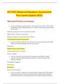 ATI VATI Maternal Newborn Assessment Test Latest Update 2023