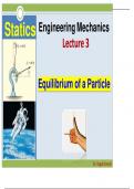 Engineering Mechanics equilibrium of a particle