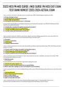 2023 HESI PN MED SURGE &sol;MED SURGE PN HESI EXIT EXAM  TEST BANK NEWEST 2023-2024 ACTUAL EXAM 