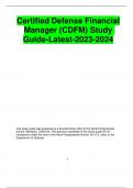 Certified Defense Financial Manager (CDFM) Study Guide-Latest-2023-2024