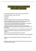 Mental Health ATI Mastery Exam Questions With Answers