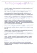 Oregon Board of Cosmetology Laws and Rules Questions and Answers 100&percnt; Verified