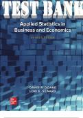 Applied Statistics in Business and Economics 7th Edition By Doane Test Bank