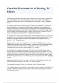 Canadian Fundamentals of Nursing