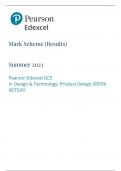 Edexcel a level design technology paper 1 mark scheme june 2023