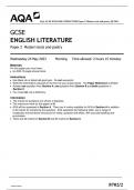 AQA GCSE ENGLISH LITERATURE Paper 2 Modern texts and poetry QP and MS 2023