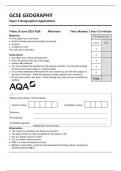 AQA GCSE GEOGRAPHY Paper 3 Geographical Applications 8035-3-QP-Geography-G-16Jun23