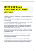 RNRF DCF Exam Questions with Correct Answers 