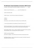 HS 350 Exam 2 Exam Questions & Answers 100% Correct 